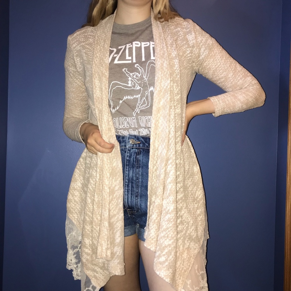 Cream and Lace Cardigan